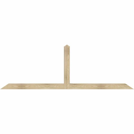 Ekena Millwork Portland Rough Sawn Timber Gable Bracket, Douglas Fir, 96"W x 32"H x 4"D x 4"F, 8/12 Pitch GBW096X32X0404POR00RDF